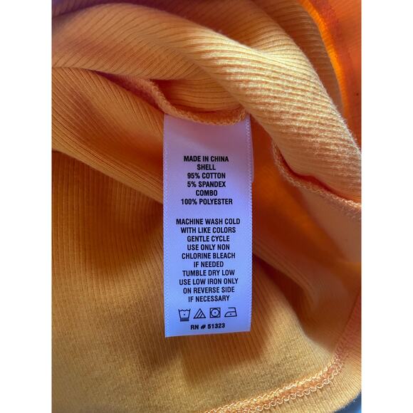 Cece Ruffle Sleeve Bright Yellow Ribbed Tank Top sz XL - Picture 8 of 8